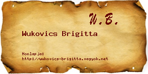 Wukovics Brigitta névjegykártya